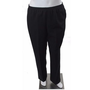 Alfred Dunner Pull-On Straight-Leg Pants Black NWT